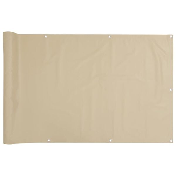 vidaXL Parvekkeen suoja beige 75x300 cm Oxford kangas