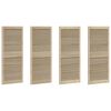 vidaXL Kaapin ovi ovella 4 pcs Luonnollinen 140,5 x 2,1 x 59,5 cm