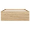 vidaXL S&auml;ngynrunko laatikoilla Sonoma-tammi 100x200 cm tekninen puu