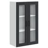 vidaXL Sein&auml;lasi kaappi PORTO Musta 60 x 31 x 100 cm Tekninen puu
