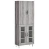 vidaXL Kaappi harmaa Sonoma 69,5x34x180 cm tekninen puu