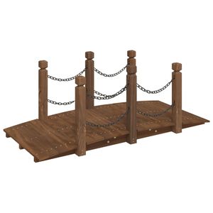 vidaXL Puutarhasilta ketjukaiteilla 150x67x56 cm t&auml;ysi kuusi