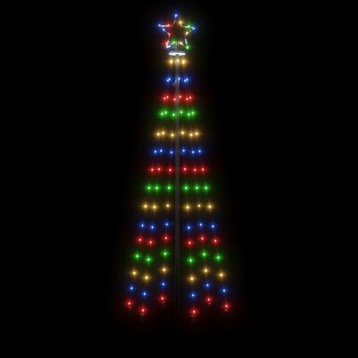 vidaXL Joulukuusi piikillä 108 moniväristä LED-valoa 180 cm