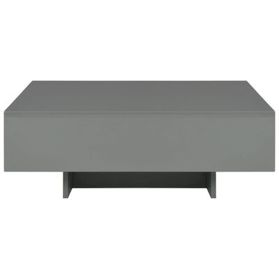 vidaXL Sohvapöytä korkeakiiltoinen harmaa 85x55x31 cm MDF