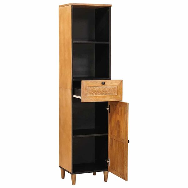 vidaXL Kylpyhuonekaappi Vaaleanruskea 38 x 33 x 160 cm Tekninen puu