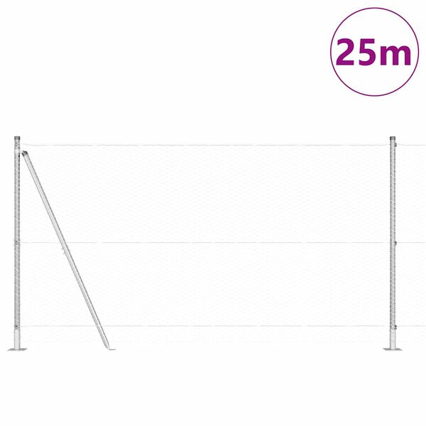 vidaXL Aitalatu Hopea 25 x 1,2 m (25 mm verkko) Ter&auml;s