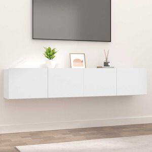 vidaXL TV-sein&auml;kaapit 2 kpl valkoinen 80x30x30 cm tekninen puu