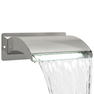 vidaXL Uima-altaan vesiputous LED-valolla Ruostumaton ter&auml;s 304