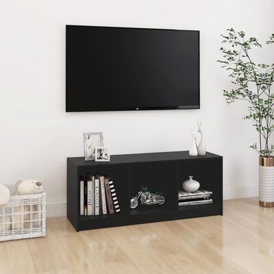 vidaXL TV-taso musta 104x33x41 cm täysi mänty