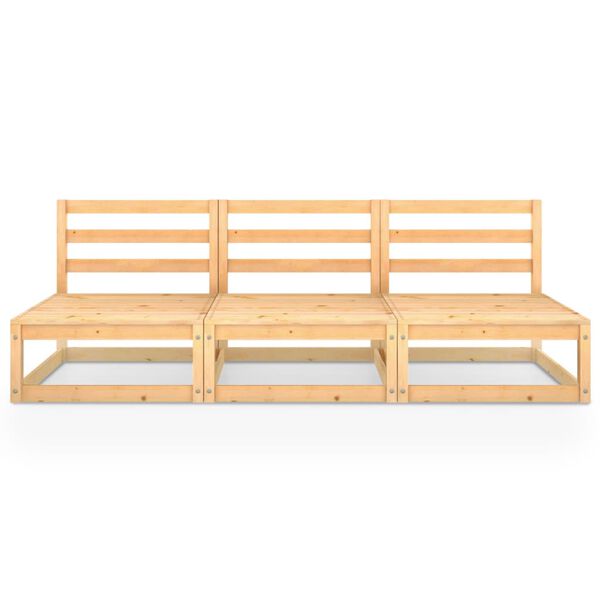 vidaXL 3-istuttava Puutarhasohva täysi mänty