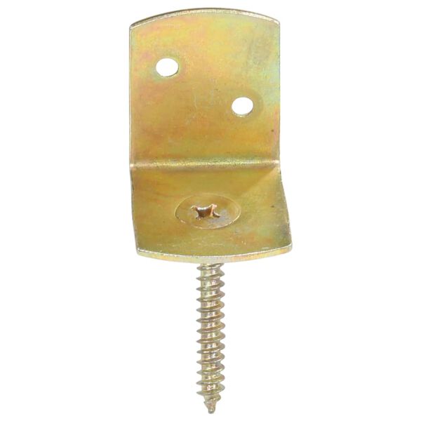 vidaXL Aitapaneelin kiinnikkeet 48 kpl L-muoto galvanoitu metalli