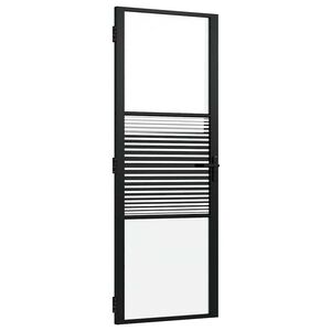 vidaXL Lasiovi Raidallinen Musta 76 x 3,5 x 201,5 cm Alumiini