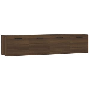 vidaXL Sein&auml;kaapit 2 kpl ruskea tammi 60x36,5x35 cm tekninen puu