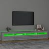 vidaXL TV-taso LED-valoilla harmaa Sonoma 240x35x40 cm