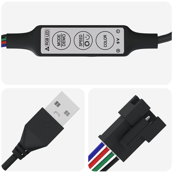 vidaXL LED-nauha 4 pcs Musta ja l&auml;pin&auml;kyv&auml; 90 x 0,8 x 0,3 cm