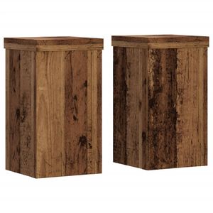 vidaXL Kasvitelineet 2 kpl vanha puu 10x10x18 cm tekninen puu