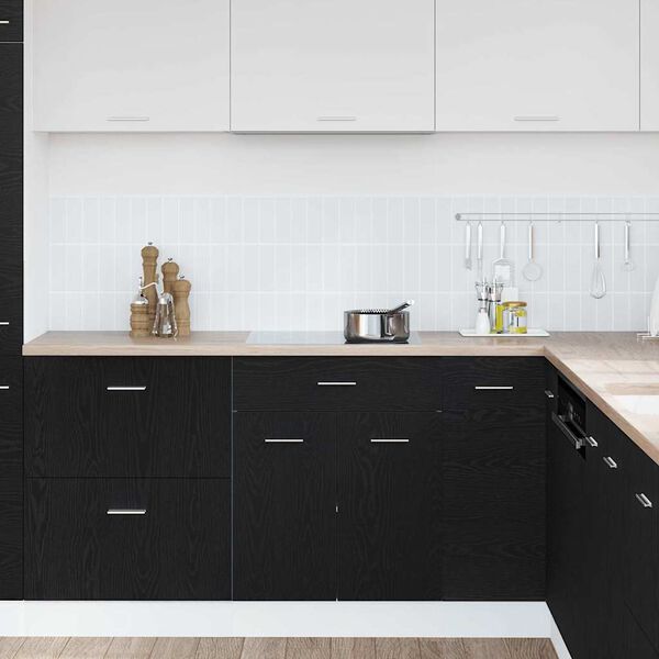 vidaXL Henkarikaappi Musta tammi. 60 x 46 x 81,5 cm Tekninen puu