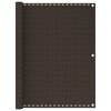 vidaXL Parvekkeen suoja ruskea 120x300 cm HDPE