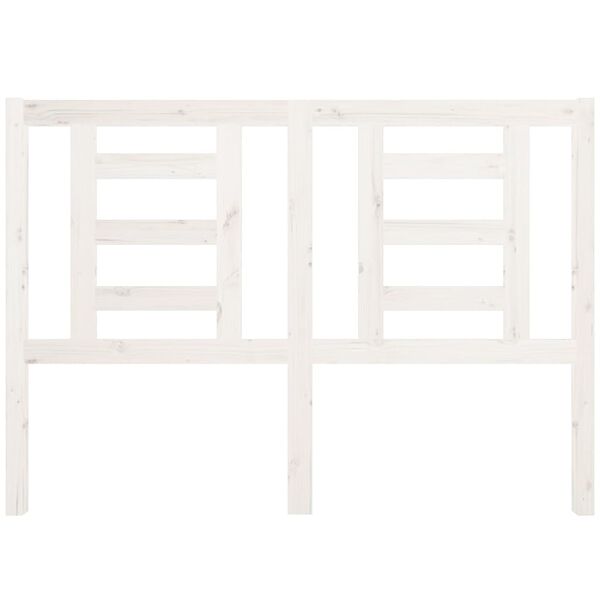 vidaXL Sängynpääty valkoinen 141x4x100 cm täysi mänty