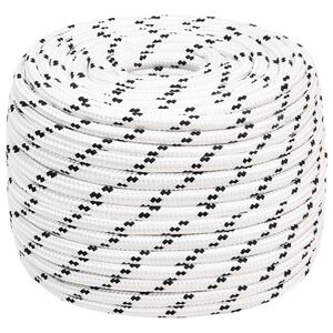 vidaXL Monik&auml;ytt&ouml;inen yleisk&ouml;ysi 14 mm 25 m valkoinen Polyesteri