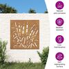 vidaXL Puutarhasein&auml;koriste 55x55 cm corten ter&auml;s ruohokuvio