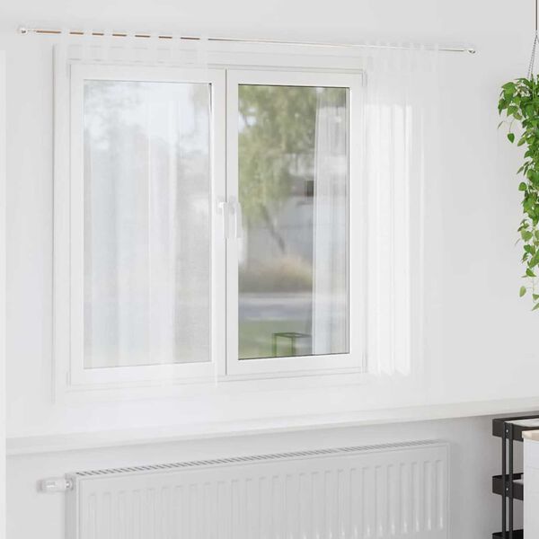 vidaXL Verhosatiini verhoilla 2 pcs Valkoinen 175 x 140 cm Polyesteri