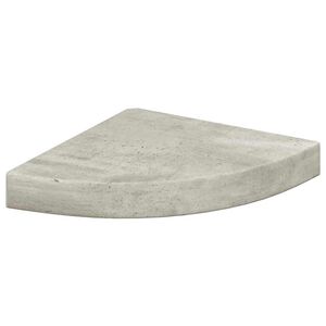 vidaXL Sein&auml;kulmahylly betoninharmaa 25x25x3,8 cm MDF