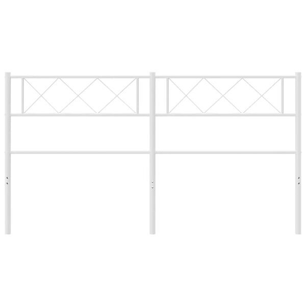 vidaXL Metallinen vaihtop&auml;&auml;ty valkoinen 120 cm