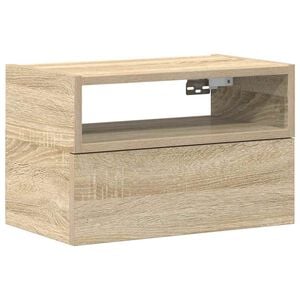 vidaXL Sein&auml;kiinnitett&auml;v&auml; y&ouml;p&ouml;yt&auml; Sonoma-tammi 45x26x28,5 cm