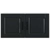 vidaXL Keitti&ouml;kaappi hyllyll&auml; Musta 80 x 31 x 40 cm Tekninen puu