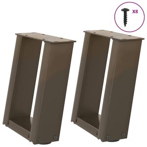 vidaXL Sohvap&ouml;yd&auml;n jalat U-muotoiset 2 kpl Luonnonv&auml;rinen ter&auml;s 30x(30-31) cm Ter&auml;s