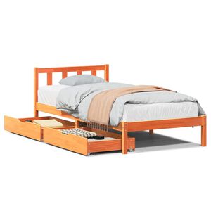 vidaXL S&auml;ngynrunko ilman patjaa vahanruskea 90x200 cm t&auml;ysi m&auml;nty