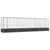 vidaXL Aviaario jatkeella hopea 834,5x107x212 cm ter&auml;s