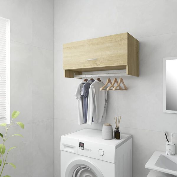 vidaXL Vaatekaappi Sonoma-tammi 70x32,5x35 cm tekninen puu