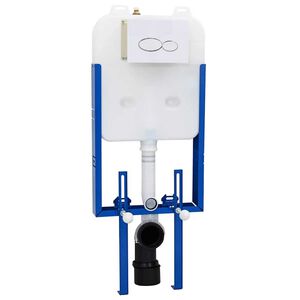 vidaXL Vesilukon kehys säilytystilassa Valkoinen 50 x 8 x 131 cm Teräs