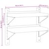 vidaXL Seinähylly 2-kerroksinen 50x23,5x48 cm hopea ruostumaton teräs