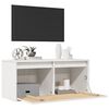vidaXL Seinäkaappi valkoinen 80x30x35 cm täysi mänty