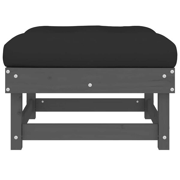 vidaXL Ulkorahit tyynyillä 2 kpl harmaa täysi mänty