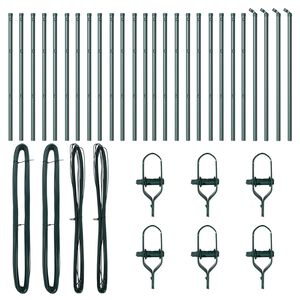 vidaXL Aitalatu 26 pcs Harmaa Koko_v_3,2 x 3,2 x 50 cm