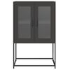 vidaXL Highboard Musta 68x39x107 cm Ter&auml;s