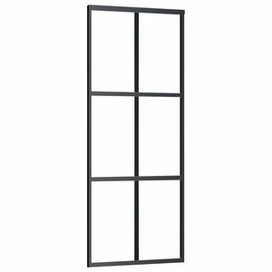 vidaXL Liukuovi ESG-lasi ja alumiini 76x205 cm musta