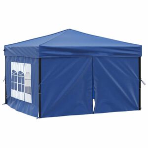 vidaXL Kokoontaittuva juhlateltta sivuseinill&auml; sininen 3x3 m