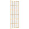 vidaXL Liukuovi kulta 76x205 cm kirkas ESG-lasi ja alumiini