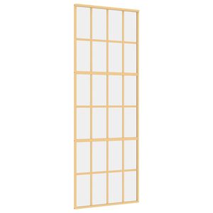 vidaXL Liukuovi kulta 76x205 cm kirkas ESG-lasi ja alumiini