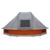 vidaXL Perhe Tipi Teltta katolla Harmaa ja oranssi 466 x 310 x 240 cm