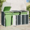 vidaXL Wheelie Bin S&auml;ilytys Triple Bins Antrasiitti 216x81x115cm Ter&auml;s