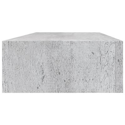 vidaXL Seinälaatikkohyllyt 2 kpl betoninharmaa 60x23,5x10 cm MDF