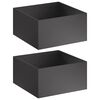 vidaXL Puutarha ruukku 2 kpl Musta 80 x 80 x 40 cm