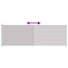 vidaXL Terassin sis&auml;&auml;nvedett&auml;v&auml; sivumarkiisi 200x600 cm harmaa