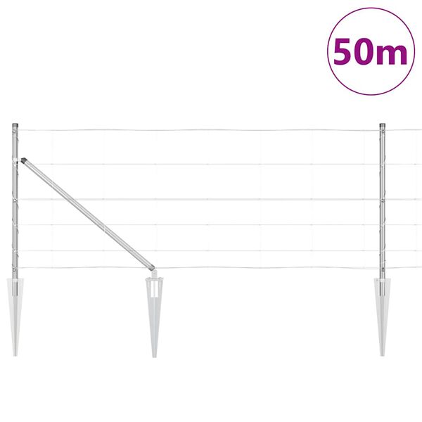 vidaXL Aitalatu Galvanoitu 50 x 0,8 m Ter&auml;s